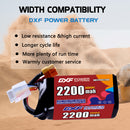 DXF 2200mAh 4S 100C 14.8V Lipo Battery Pack for FPV LiPo Battery