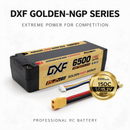 DXF Lipo Battery 4S 15.2V 6500MAH 150C GoldSeries LCG 5MM Graphene LiPo Hardcase XT90 Plug for RC 1/8 1/10 Buggy Truck Car Off-Road Drone