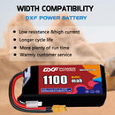 DXF 1100mAh 2S 60C 7.6V Lipo Battery Pack for FPV LiPo Battery