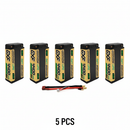 DXF 2S Shorty 7.6V 4400mAh 140C Graphene Hardcase LiPo Battery with 5mm Bullet to Deans Plug for 1/10 RC Buggies, Touring Cars & Trucks (1-6 Pack Available)