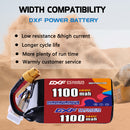 DXF 1100mAh 6S 140C 22.2V Lipo Battery Pack for FPV LiPo Battery