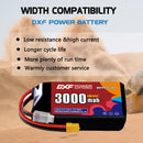 DXF 3000mAh 3S 120C 11.1V Lipo Battery Pack for FPV LiPo Battery