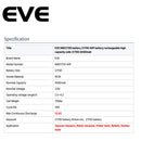 EVE INR 21700 Battery 40P 4000mah Lithium Ion Battery MAX 12.5C Discharge Rate Cylindrical Cell 21700 Battery