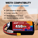 DXF 450mAh 3S 80C 11.1V Lipo Battery Pack for FPV LiPo Battery