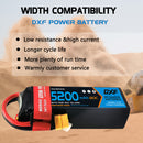 DXF Lipo Battery 5S 18.5V 5200mAh 80C Graphene Softcase with EC5 / T / TRX / XT60 / XT90 / XT150 / Q8s Plug for RC 1/8 1/10 Buggy Truck Car Off-Road Drone