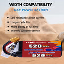 DXF 520mAh 6S 80C 22.8V Lipo Battery Pack for FPV LiPo Battery