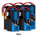 DXF SEMI-SOLID 12S 44.4V 18000mAh 10C Soft Case LiPo Battery with 8AWG Wire for UAVs & Drones (1-6 Pack)