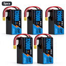 DXF SEMI-SOLID 14S 53.9V 72000mAh 15C Soft Case LiPo Battery with 8AWG Wire for Toy Cars, Boats, UAVs & Drones (1-6 Pack)