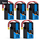 DXF SEMI-SOLID 14S 53.9V 40000mAh 15C Soft Case LiPo Battery with 8AWG Wire for Toy Cars, Boats, UAVs & Drones (1-6 Pack)