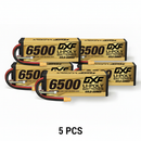 DXF 4S 14.8V 6500mAh 100C Graphene LiPo Battery Hardcase - Gold Series with XT90 Plug for 1/8 1/10 RC Cars, Trucks & Drones (1-6 Pack Available)