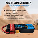 DXF Lipo Battery 2S 7.4V 6500mAh 80C Graphene Softcase with EC5 / T / TRX / XT60 / XT90 / XT150 / Q8s Plug for RC 1/8 1/10 Buggy Truck Car Off-Road Drone
