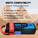 (FR)DXF 6S Lipo Battery 22.2V 100C10000mAh Soft Case Battery with EC5 Connector for Car Truck Tank RC Buggy Truggy Racing Hobby