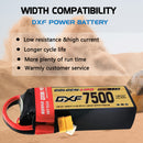 DXF Lipo Battery 5S HV 19.0V 7500mAh 150C GoldSeries Graphene Softcase with EC5 / T / TRX / XT60 / XT90 / XT150 / Q8s Plug for RC 1/8 1/10 Buggy Truck Car Off-Road Drone