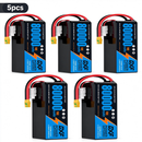 DXF SEMI-SOLID 14S 53.9V 80000mAh 15C Soft Case LiPo Battery with 8AWG Wire for Toy Cars, Boats, UAVs & Drones (1-6 Pack)