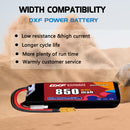 DXF 850mAh 2S 60C 7.6V Lipo Battery Pack for FPV LiPo Battery