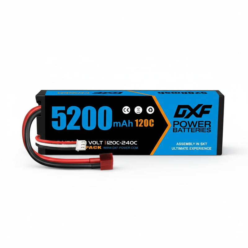 DXF 2S LiPo Battery 7.4V 5200mAh 120C Hardcase - Graphene RC Power Pack