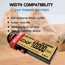 (CN)DXF Lipo Battery 2S 7.6V 10000MAH 150C  lipo Hardcase with  DEANS/T Plug for Rc 1/8 1/10 Buggy Truck Car Off-Road Drone