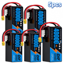 DXF SEMI-SOLID 12S 44.4V 40000mAh 10C Soft Case LiPo Battery with 8AWG Wire for Toy Cars, Boats, UAVs & Drones (1-6 Pack)