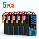 DXF 6S 22.2V 27000mAh 10C Soft Case LiPo Battery with 8AWG Wire for Toy Cars, Boats, UAVs & Drones (1-6 Pack)