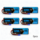 DXF 3S LiPo 배터리 11.1V 5200mAh 80C 하드케이스 (RC 1/8 1/10 버기 트럭 자동차 오프로드 드론용 EC5 플러그 포함)