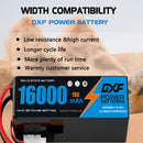 (CN)DXF 12S Lipo Battery 44.4V 15C 16000mAh Soft Case Battery  for Drone UAV FPV Car Truck Tank RC Semi solidstate Battery Racing Hobby