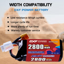 DXF 2800mAh 4S 110C 14.8V Lipo Battery Pack for FPV LiPo Battery