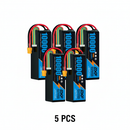 DXF 6S 22.2V 10000mAh 100C Softcase LiPo Battery with 10AWG XT60 for 1/8 RC Cars, Trucks, Buggies, Helicopters (1-6 Pack Available)