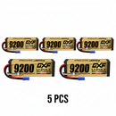 DXF 3S 11.4V 9200mAh 140C Hardcase LiPo Battery with 10AWG EC5 for 1/8 1/10 RC Cars, Boats, Trucks (1-6 Pack Available)
