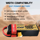 DXF Lipo Battery 5S HV 19.0V 10000mAh 150C GoldSeries Graphene Softcase with EC5 / T / TRX / XT60 / XT90 / XT150 / Q8s Plug for RC 1/8 1/10 Buggy Truck Car Off-Road Drone