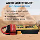DXF Lipo Battery 2S 7.4V 4500mAh 140C GoldSeries Graphene Softcase with EC5 / T / TRX / XT60 / XT90 / XT150 / Q8s Plug for RC 1/8 1/10 Buggy Truck Car Off-Road Drone