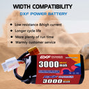 DXF 3000mAh 4S 120C 14.8V Lipo Battery Pack for FPV LiPo Battery