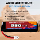 DXF 550mAh 4S 90C 14.8V Lipo Battery Pack for FPV LiPo Battery