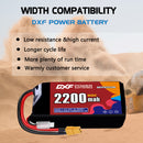 DXF 2200mAh 2S 110C 7.4V Lipo Battery Pack for FPV LiPo Battery