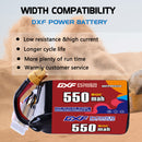 DXF 550mAh 6S 80C 22.2V Lipo Battery Pack for FPV LiPo Battery