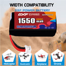 DXF 1550mAh 2S 100C 7.4V Lipo Battery Pack for FPV LiPo Battery