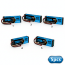 DXF BLUE Series 3S 11.1V 7200mAh 100C Graphene Hardcase LiPo Battery with Deans/T-Plug & 10AWG Wire (1-6 Pack)