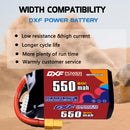 DXF 550mAh 5S 80C 18.5V Lipo Battery Pack for FPV LiPo Battery