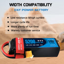 (IT)DXF 6S Lipo Battery 22.2V 80C 5200mAh Soft Case Battery with XT60 Connector for Car Truck Tank RC Buggy Truggy Racing Hobby
