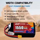 DXF 1550mAh 3S 140C 11.1V Lipo Battery Pack for FPV LiPo Battery
