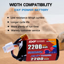 DXF 2200mAh 4S 110C 14.8V Lipo Battery Pack for FPV LiPo Battery