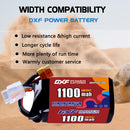 DXF 1100mAh 4S 120C 14.8V Lipo Battery Pack for FPV LiPo Battery