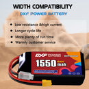 DXF 1550mAh 3S 60C 11.4V Lipo Battery Pack for FPV LiPo Battery
