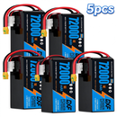 DXF SEMI-SOLID 18S 66.6V 72000mAh 5C Soft Case LiPo Battery with 8AWG Wire for Toy Cars, Boats, UAVs & Drones (1-6 Pack)