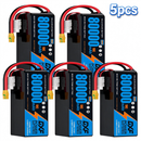 DXF SEMI-SOLID 6S 22.2V 80000mAh 10C Soft Case LiPo Battery with 8AWG Wire for Toy Cars, Boats, UAVs & Drones (1-6 Pack)