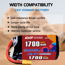 DXF LiPo Battery 5S HV 19.0V 1700mAh 60C with PH2.0 / JST / XT30 / SM / XT60 / EC5 / XT90 for FPV Drone Whoop Micro Racing
