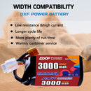 DXF 3000mAh 4S 100C 14.8V Lipo Battery Pack for FPV LiPo Battery