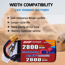 DXF 2800mAh 6S 110C 22.2V Lipo Battery Pack for FPV LiPo Battery