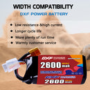 DXF 2600mAh 4S 120C 14.8V Lipo Battery Pack for FPV LiPo Battery