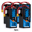 DXF SEMI-SOLID 12S 44.4V 21000mAh 10C Soft Case LiPo Battery with 8AWG Wire for UAVs & Drones (1-6 Pack)