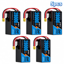 DXF 6S 23.1V 28000mAh 15C Soft Case LiPo Battery with 8AWG Wire for Toy Cars, Boats, UAVs & Drones (1-6 Pack)